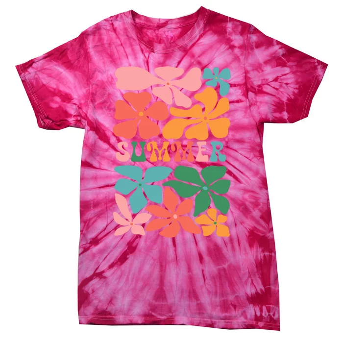 Vintage Retro Floral Summer Tie-Dye T-Shirt