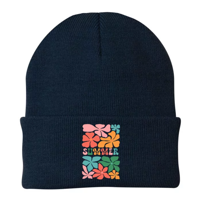 Vintage Retro Floral Summer Knit Cap Winter Beanie