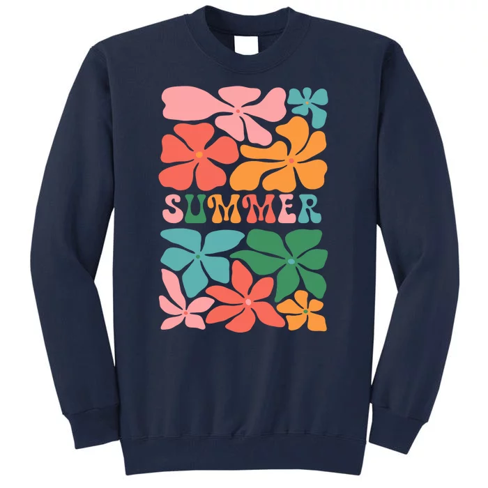 Vintage Retro Floral Summer Tall Sweatshirt