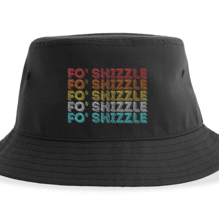 Vintage Retro Fo Shizzle Sustainable Bucket Hat