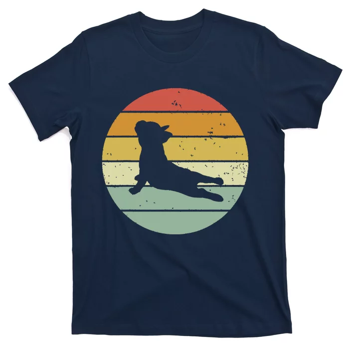 Vintage Retro French Bulldog Yoga Funny French Bulldog T-Shirt