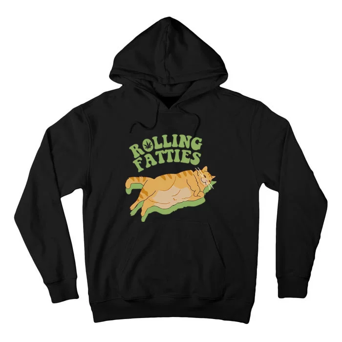 Vintage Rolling Fatties Cat Retro Kitty Kitten Meow Tall Hoodie