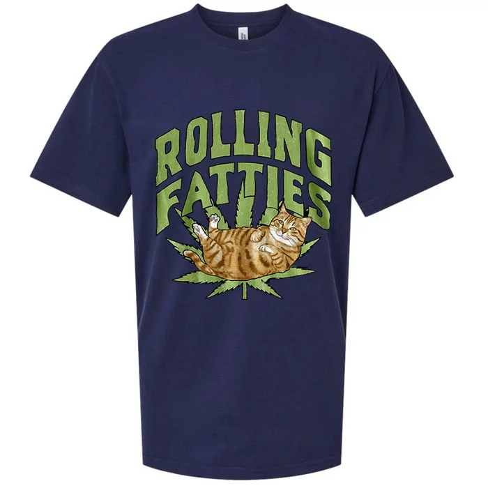 Vintage Rolling Fatties Cat Retro Kitty Kitten Sueded Cloud Jersey T-Shirt