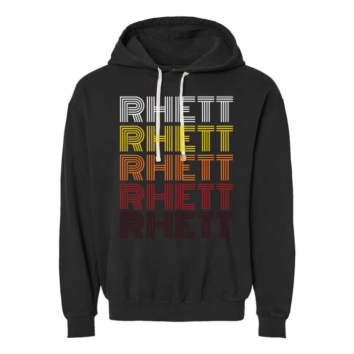 Vintage Rhett First Name Rhett Garment-Dyed Fleece Hoodie