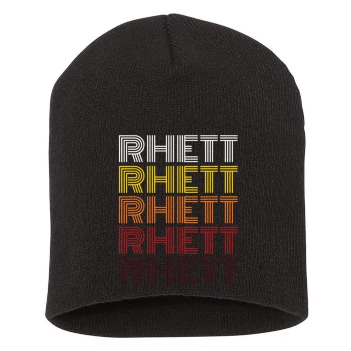 Vintage Rhett First Name Rhett Short Acrylic Beanie