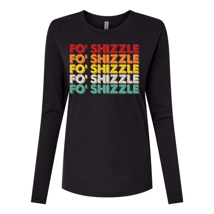 Vintage Retro Fo' Shizzle Womens Cotton Relaxed Long Sleeve T-Shirt