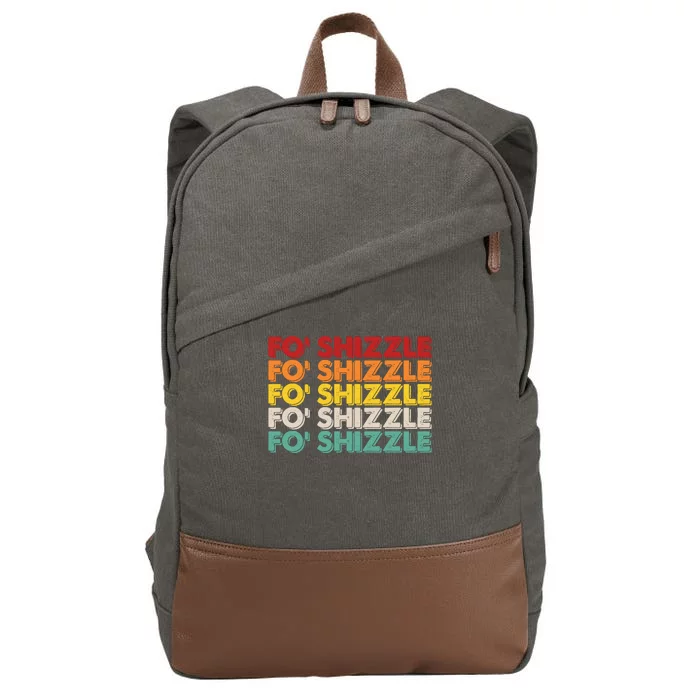 Vintage Retro Fo' Shizzle Cotton Canvas Backpack