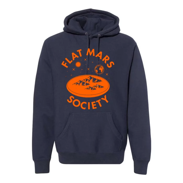 Vintage Retro Flat Mars Society Premium Hoodie