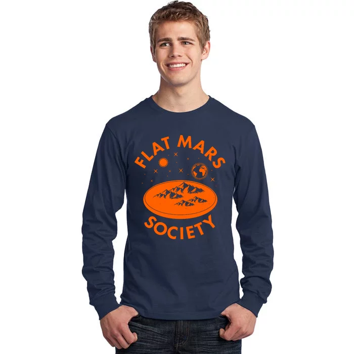 Vintage Retro Flat Mars Society Tall Long Sleeve T-Shirt