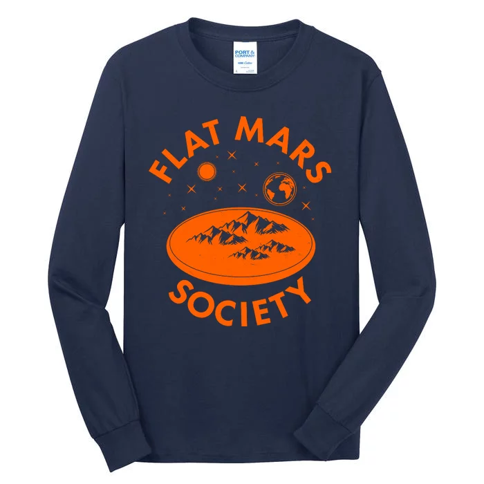 Vintage Retro Flat Mars Society Tall Long Sleeve T-Shirt