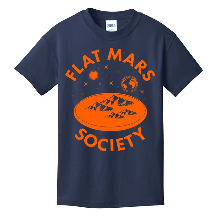 Vintage Retro Flat Mars Society Kids T-Shirt