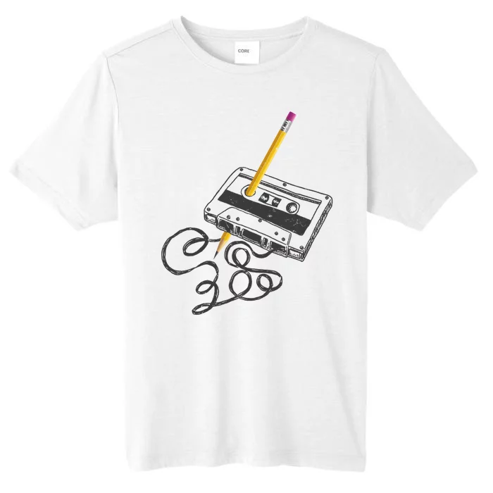 Vintage Rewind Funny Cassette Pencil Gift ChromaSoft Performance T-Shirt