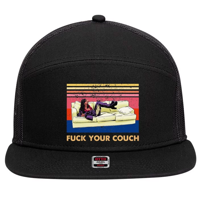 Vintage Retro Fuck Your Couch 7 Panel Mesh Trucker Snapback Hat