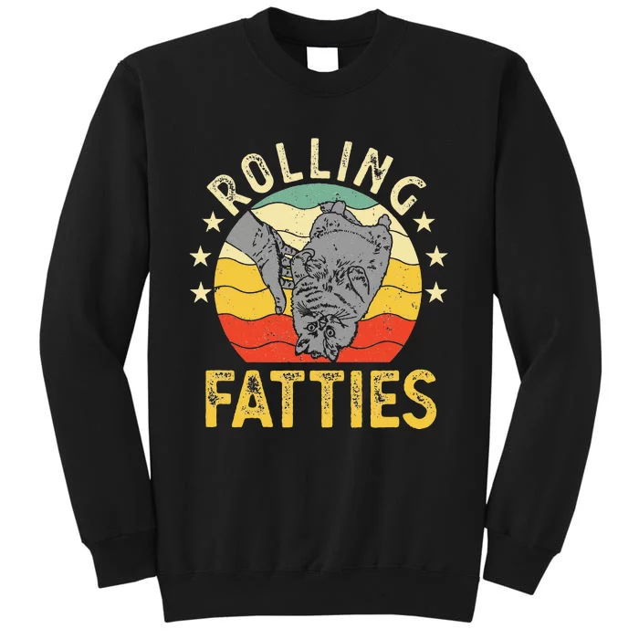 Vintage Rolling Fatties Cat Retro Kitty Kitten Meow Lover Tall Sweatshirt