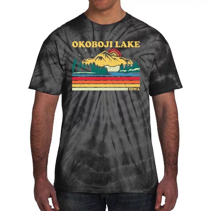 Vintage Retro Family Vacation Iowa Okoboji Lake Tie-Dye T-Shirt