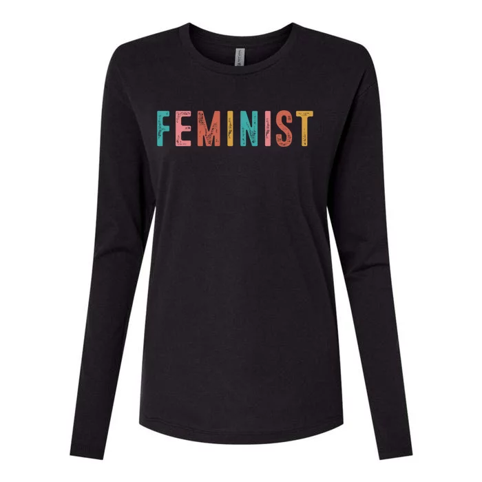 Vintage Retro Feminist Rights Hu Rights Pro Choice Cool Gift Womens Cotton Relaxed Long Sleeve T-Shirt