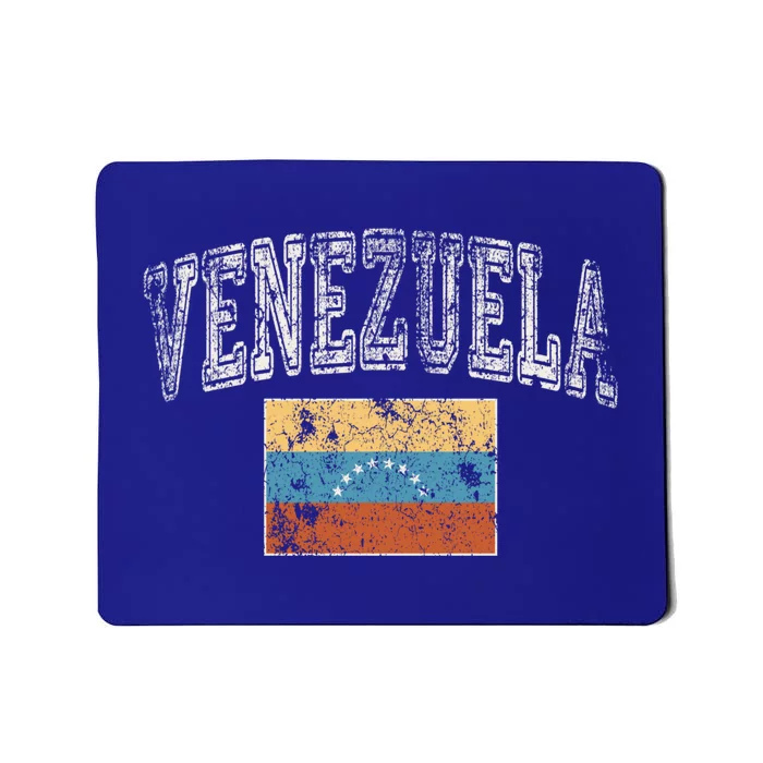 Vintage Retro Faded Venezuela Flag Venezuelan Pride Gift Mousepad