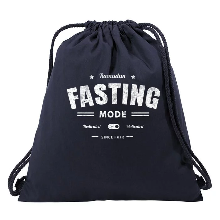 Vintage Ramadhan Fasting Mode On Not Even Water Fast Bro Gift Drawstring Bag