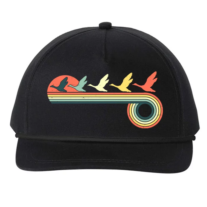 Vintage Retro Flying Geese Snapback Five-Panel Rope Hat