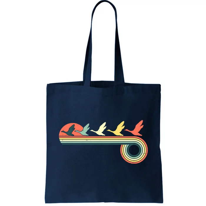 Vintage Retro Flying Geese Tote Bag