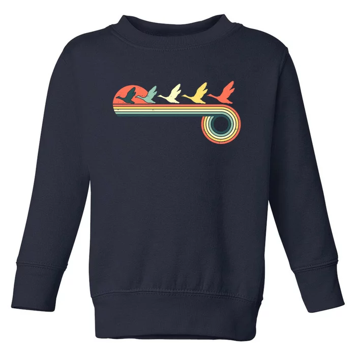 Vintage Retro Flying Geese Toddler Sweatshirt