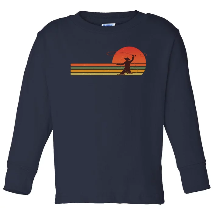 Vintage Retro Fly Fisherman Fishing Fan Toddler Long Sleeve Shirt