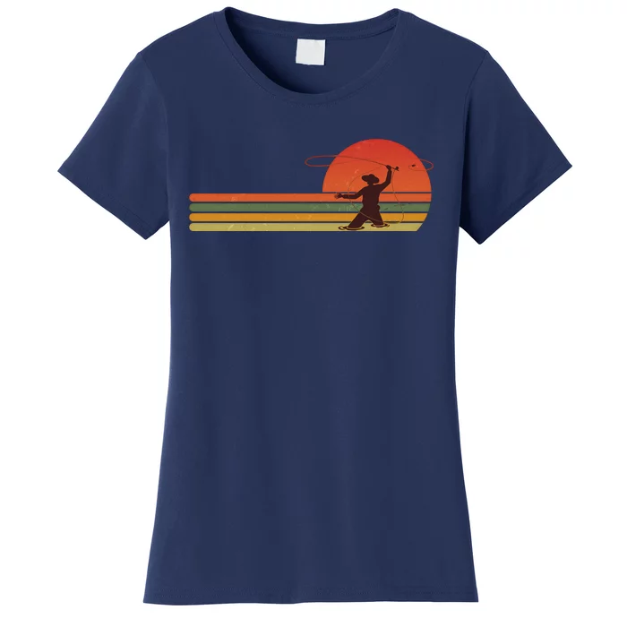 Vintage Retro Fly Fisherman Fishing Fan Women's T-Shirt