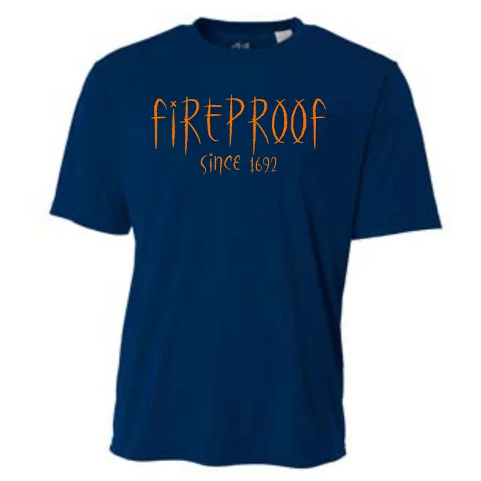 Vintage Retro Fireproof Since 1692 Witch Halloween Saying Cooling Performance Crew T-Shirt