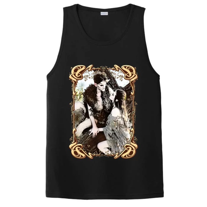 VIntage Retro Fantasy World Elves Couple Performance Tank