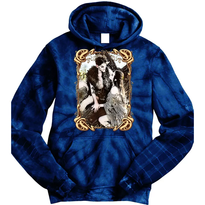 VIntage Retro Fantasy World Elves Couple Tie Dye Hoodie