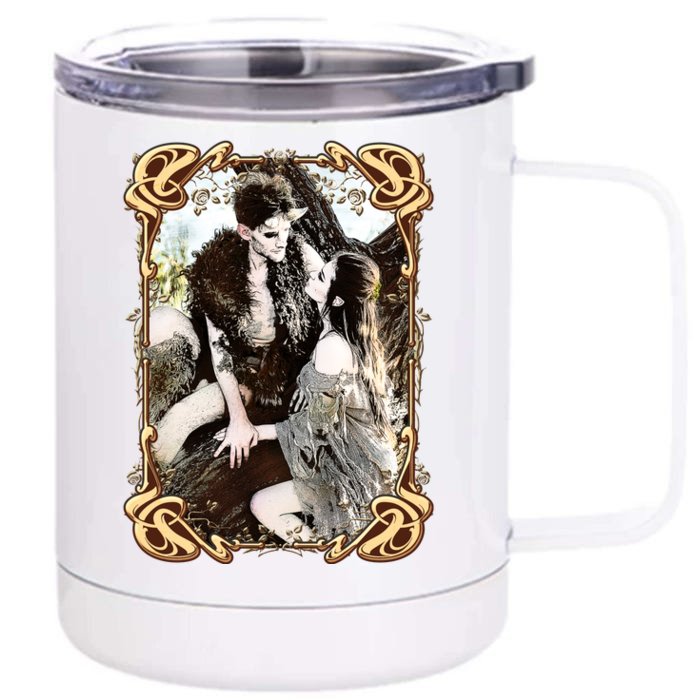 VIntage Retro Fantasy World Elves Couple Front & Back 12oz Stainless Steel Tumbler Cup