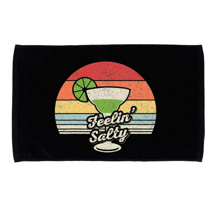 Vintage Retro Feelin' Salty Funny Cinco De Mayo Margarita Microfiber Hand Towel