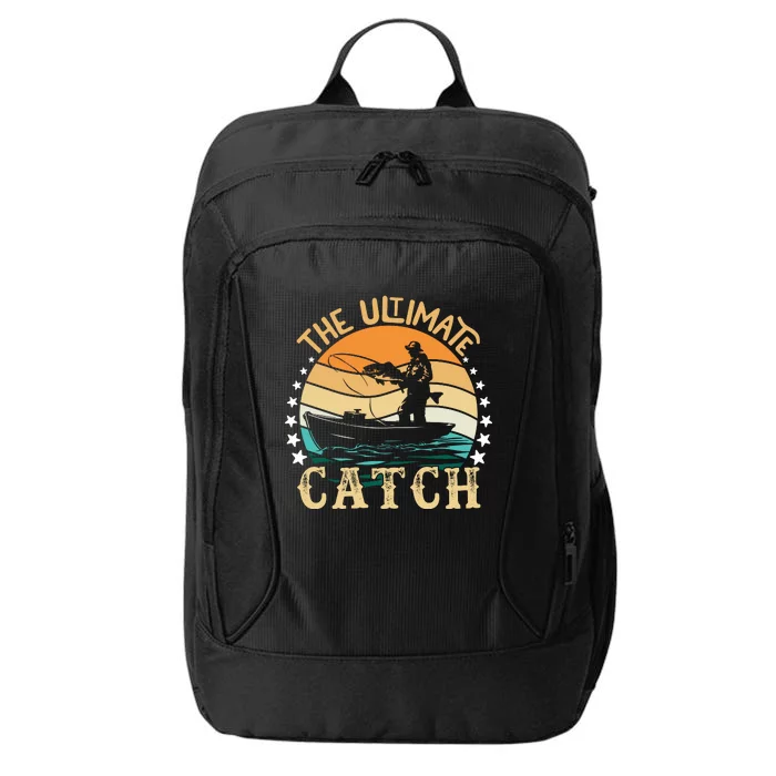 Vintage Retro Fishing Graphic City Backpack