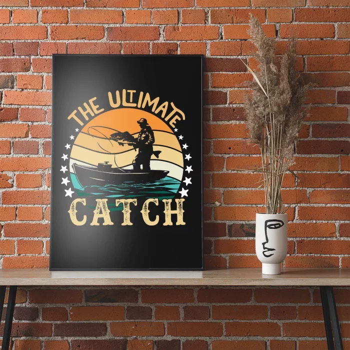 Vintage Retro Fishing Graphic Poster