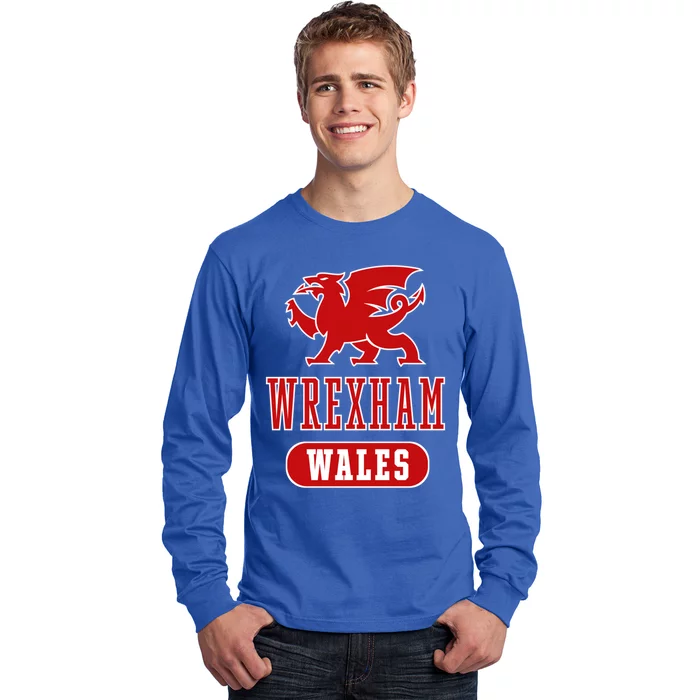 Vintage Retro Faded Wales Flag Welsh Pride Gift Long Sleeve Shirt