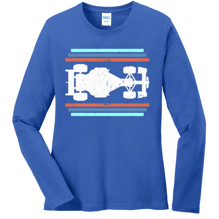 Vintage Retro Formula Racing Racing Party Cool Gift Ladies Long Sleeve Shirt