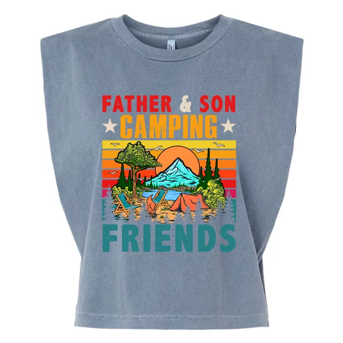 Vintage Retro Father And Son Camping Friends Matching Family Great Gift Garment-Dyed Women's Muscle Tee