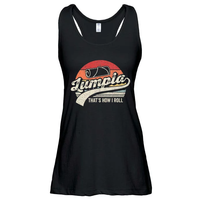 Vintage Retro Filipino Pride Lumpia This Is How I Roll Food Ladies Essential Flowy Tank