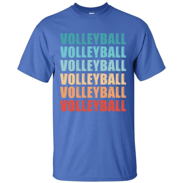 Volleyball Retro Fathers Day Vintage Gift Tall T-Shirt