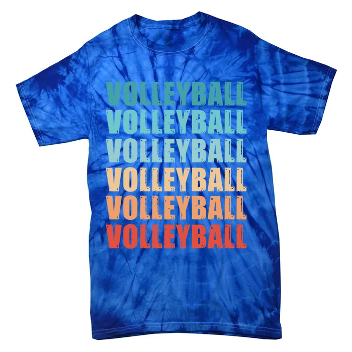 Volleyball Retro Fathers Day Vintage Gift Tie-Dye T-Shirt