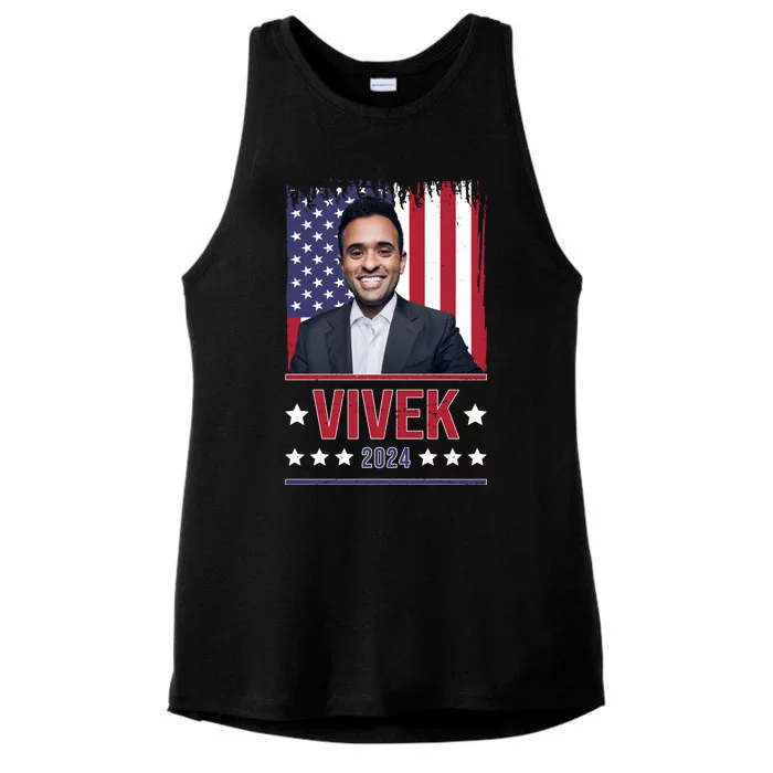 Vivek Ramawamy For President 2024 Election Ladies Tri-Blend Wicking Tank