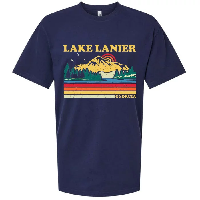 Vintage Retro Family Vacation Georgia Lanier Lake Sueded Cloud Jersey T-Shirt