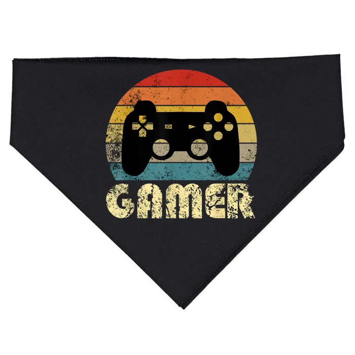 Vintage Retro Gamer Video Game Player USA-Made Doggie Bandana