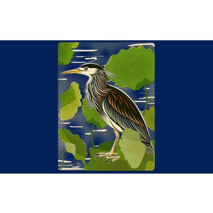 Vintage Retro Green Heron Bird Bumper Sticker