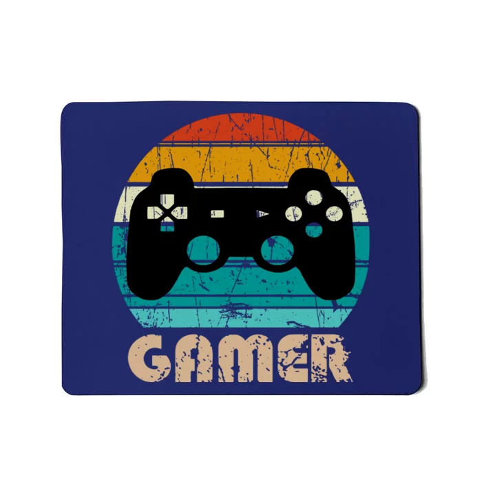 Vintage Retro Gamer Video Games Player Gaming Boys Teens Mousepad