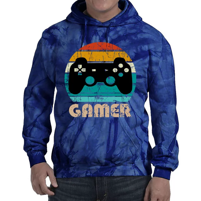 Vintage Retro Gamer Video Games Player Gaming Boys Teens Tie Dye Hoodie