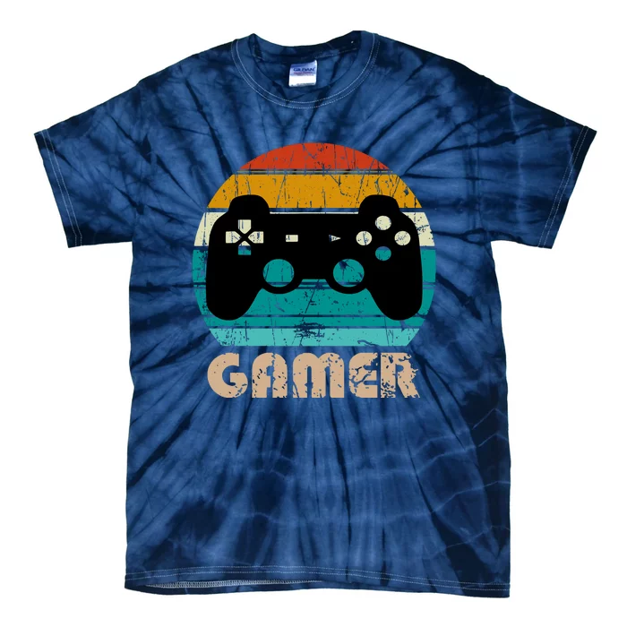 Vintage Retro Gamer Video Games Player Gaming Boys Teens Tie-Dye T-Shirt