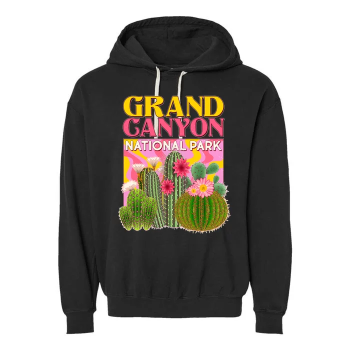 Vintage Retro Grand Canyon Travel Poster Garment-Dyed Fleece Hoodie