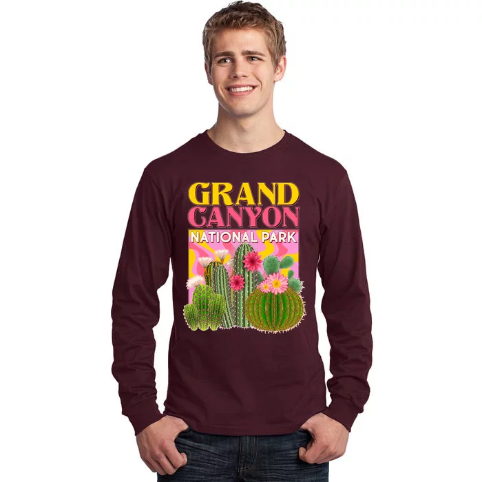 Vintage Retro Grand Canyon Travel Poster Tall Long Sleeve T-Shirt