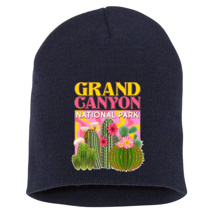 Vintage Retro Grand Canyon Travel Poster Short Acrylic Beanie